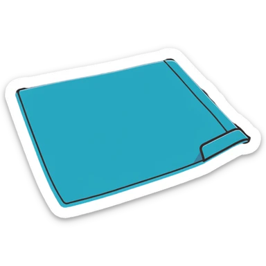 crash mat in perspective with bold outline sticker