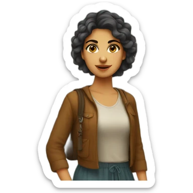 young-persian-woman-in-italy sticker