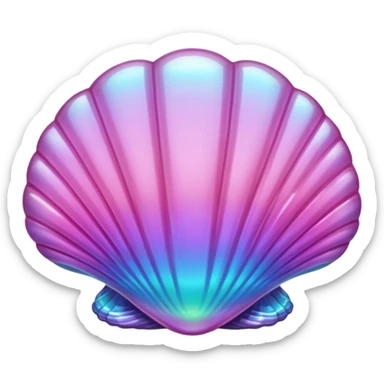 pink crystal clam sticker