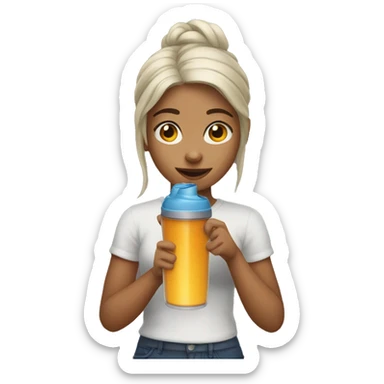 Girl with a shaker of fuxion sticker