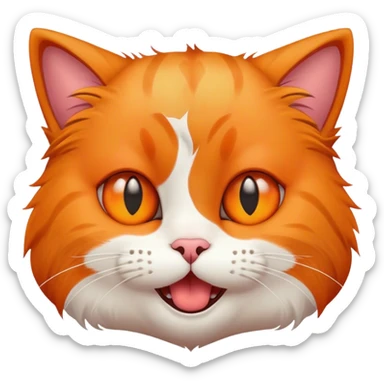 cat making a stupid face sticker