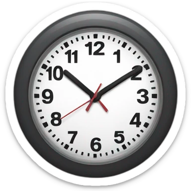 miss minutes clock sticker