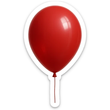 palloncino rosso, iperrealistica 4k sticker