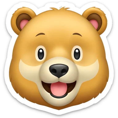 Realizamos un emoji de un oso riéndose  sticker