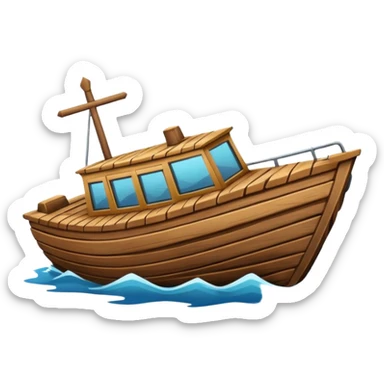 a capsized boat sticker