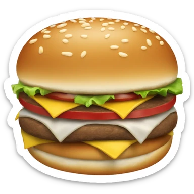 üç köfteli büyük bir burger sticker