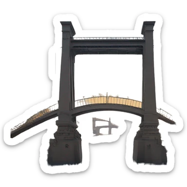 drawbridge in city saint petersburg sticker