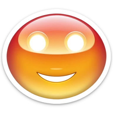 high beam car headlights icon, rounded, glossy, with gradients, clean and minimal, semicircle with long horizontal lines to the right, Apple emoji style sticker