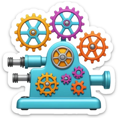 Generate an emoji whish shows Brain Factory Wonder Workshop. Which is in a nice cartoon style sticker