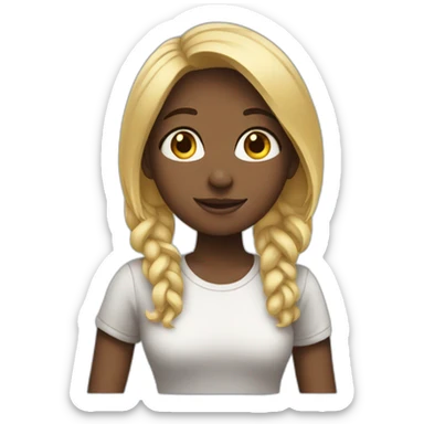 girl saying goodbye sticker