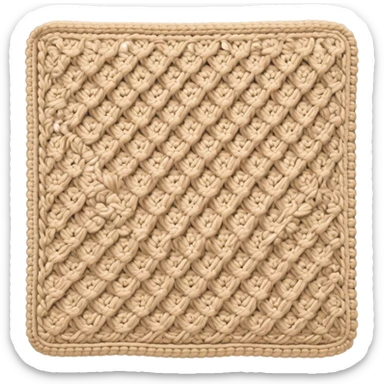 crocheted beige blanket sticker