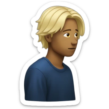 male blonde sevillian listening to Radiohead sticker