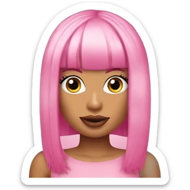 nicki minaj pink hair sticker