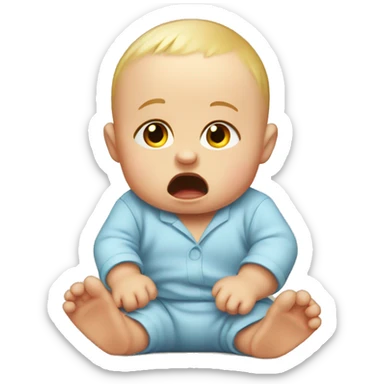 Baby having a tantrum  sticker