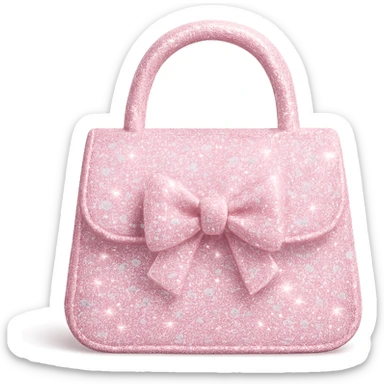 girly sparkling purse, cute, no background sticker