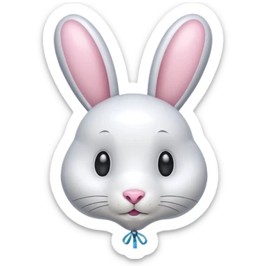 rabbit shaped flying balloons sticker