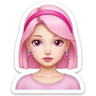 Girly girl with pink accessories sticker