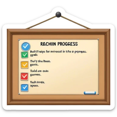 bulletin board reachable goals progress sticker