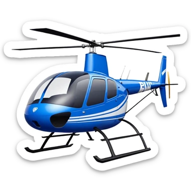 Robinson R44 - Robinson Helicopter Company (Model Year: 2021) (Iconic colour: Blue) sticker