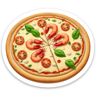 Prawn pizza sticker