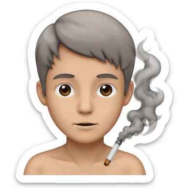 Smoke coming out of ears sticker