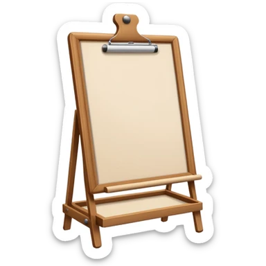 drawing board with classic wooden frame，in front side sticker