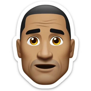 The rock raising one eyebrow sticker