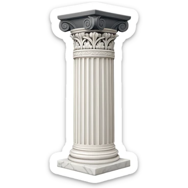 generate beautiful greek marble pillar intricate sticker