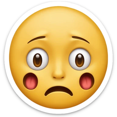 cara de emoji muy estresado sticker