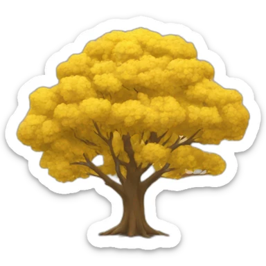 Yellow tree sticker