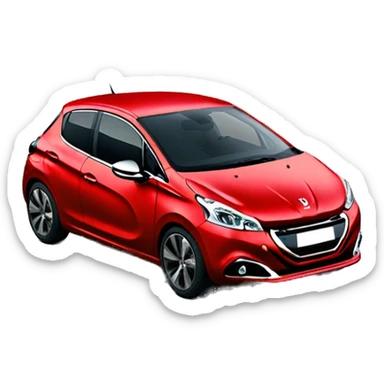 peugeot 208 red  sticker