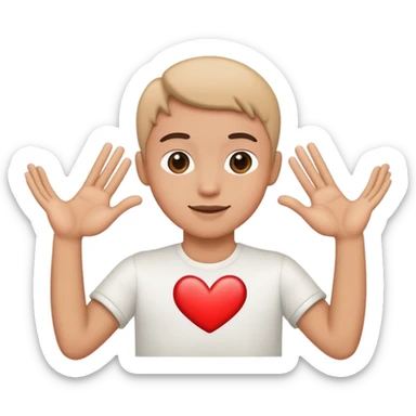 Love you heart hands sticker