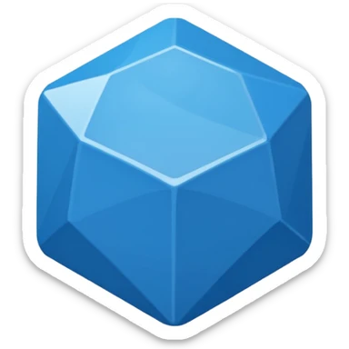 Centang biru segi 12 sticker