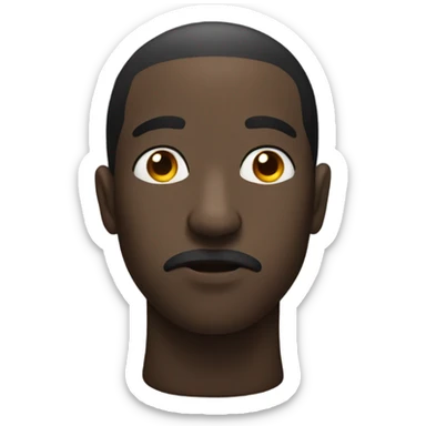 Black man large nose hold breath sticker