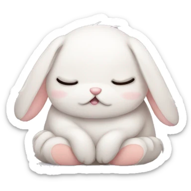 A sleepy bunny  sticker