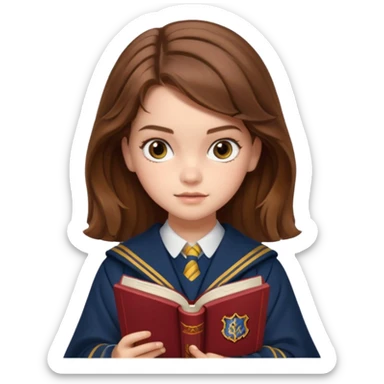 Barbara palvin as Hermione granger reading sticker