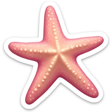 Pink and beige starfish sticker