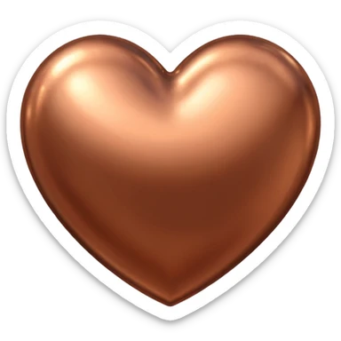 copper heart emoji sticker