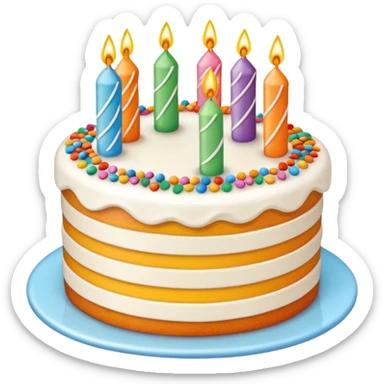 birthday cake bakery sticker