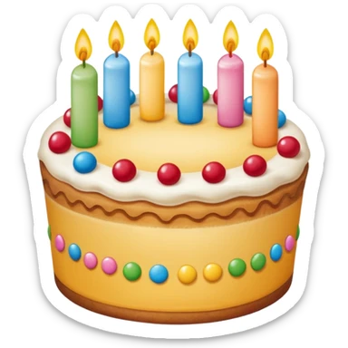 pastel de cumpleaños con colores vivos sticker