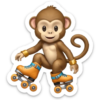 🐒🛼 sticker