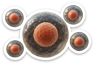 CELLULE DI ORMONI UMANI, IPERREALISTICI 4K, FLUTTUANO IN ARIA sticker