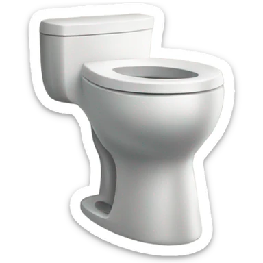 A toilet with a bald head and long neck sticking out  sticker