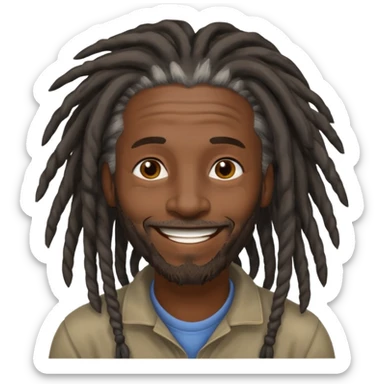 Homem negro de rasta grisalhos sticker