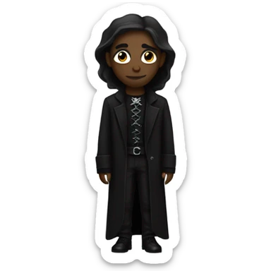 Create a black coffin goth sticker