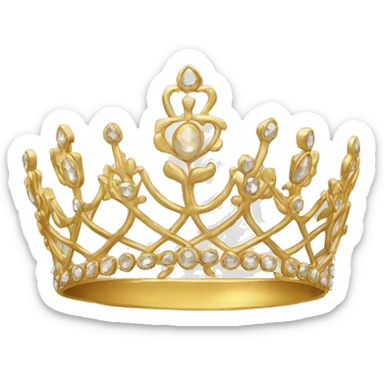 Gold tiara  sticker