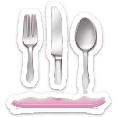 Light pink silverware  sticker