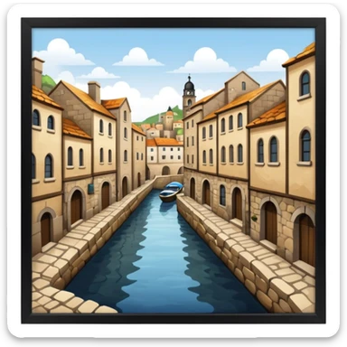 an old city port sticker