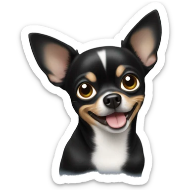 A black chihuahua sticker