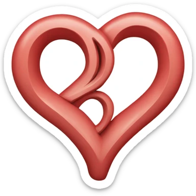 Letter b with hart sticker